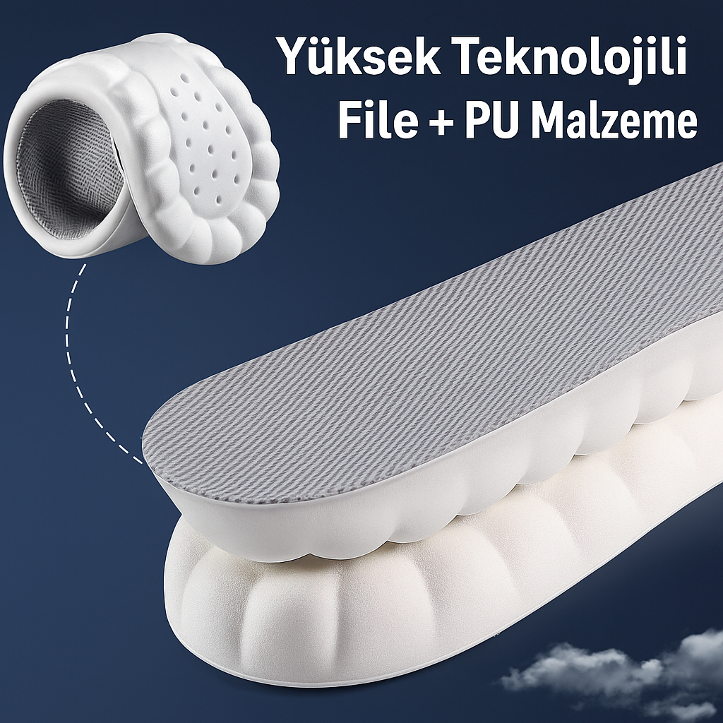 Masaj Destekli 4D Ortopedik Tabanlık