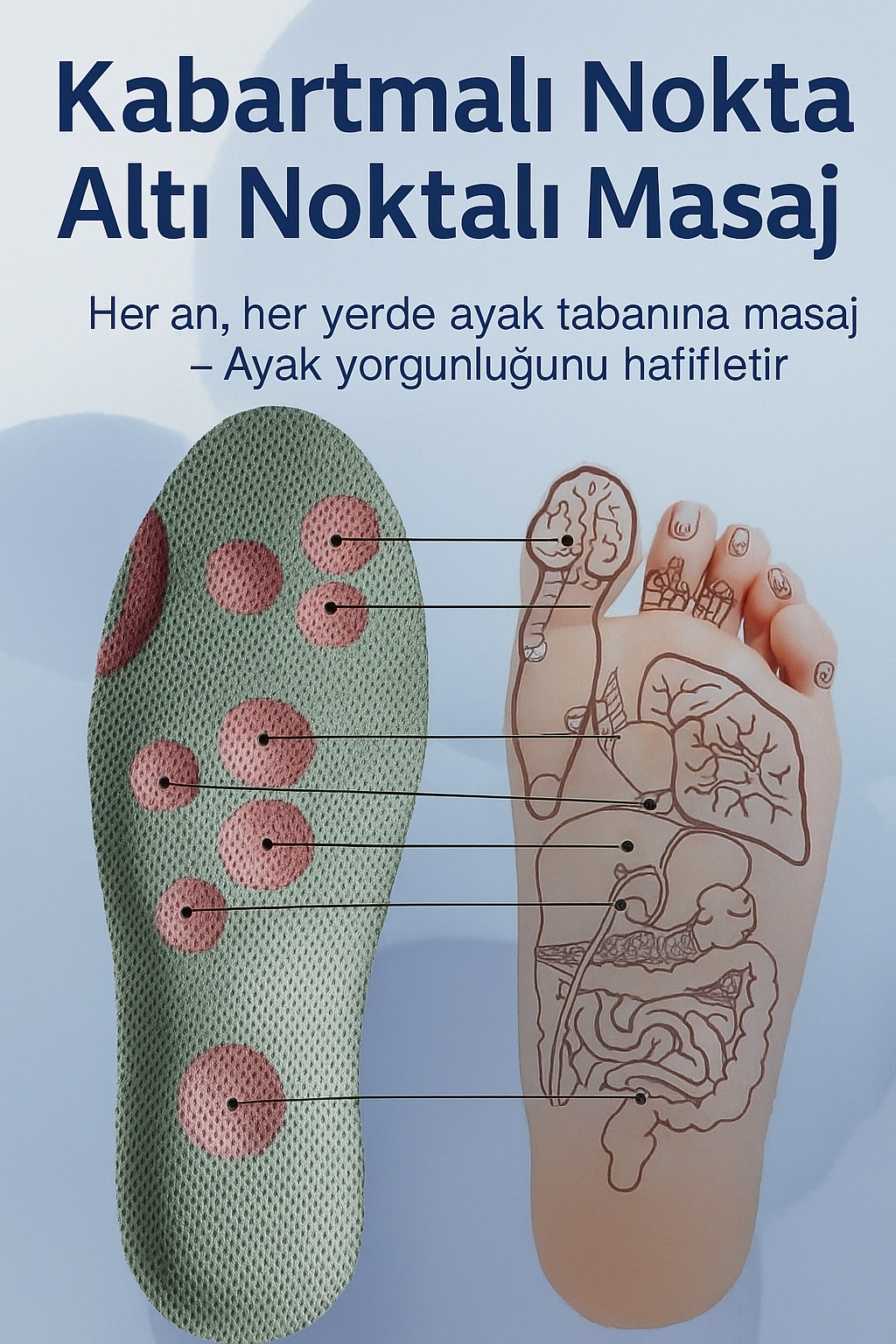 Masaj Destekli 4D Ortopedik Tabanlık